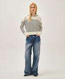 W WIDE FIT VINTAGE WASHED DENIM PANTS IN BLUE image 6