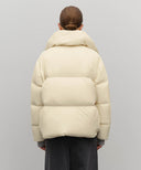 W WIDE COLLAR DOWN JACKET IN CREAM image 3