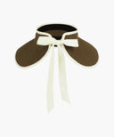 CIRCLE LOGO WIDE SUN VISOR IN IVORY image 3