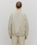 MARITHÉ SPORT NYLON TRACK ZIP-UP JACKET IN BEIGE image 3