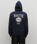 BIG COLLEGE LOGO GRAPHIC HOODIE ZIPUP IN NAVY image 3