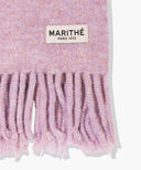 FUZZY SOLID KNIT MUFFLER IN LIGHT PURPLE image 3