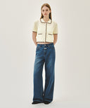 W SUMMER SEMI WIDE DENIM PANTS IN BLUE image 3
