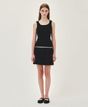 W COTTON CARGO MINI SKIRT IN BLACK image 6