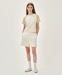 W REGULAR LOGO SWEAT SHORTS IN IVORY image 3