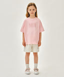 KIDS CLASSIC LOGO SWEAT SHORTS IN OATMEAL image 3