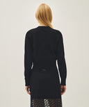 W BASIC KNIT CARDIGAN SETUP IN BLACK image 3