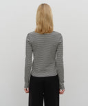 W DEEP NECK LONG SLEEVE IN BLACK image 9