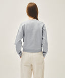 W CLASSIC LOGO CROP SWEATSHIRT IN HEATHER GREY image 3
