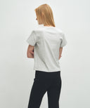 W BASIC TEE IN LIGHT HEATHER GREY image 3