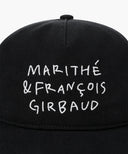 DOODLE TYPO 5PANEL COVERED CAP IN BLACK image 3