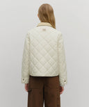 W DETACHABLE QUILTING JACKET IN IVORY image 5
