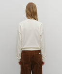 W DOODLE BEAR CROP SWEATSHIRT IN IVORY image 9