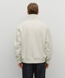 CLASSIC LOGO HALF ZIPUP SWEATSHIRT IN OATMEAL image 9