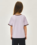 KIDS SMALL CLASSIC LOGO RINGER TEE IN LIGHT PURPLE image 3