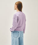 W CLASSIC LOGO CROP SWEATSHIRT IN LAVENDER image 3