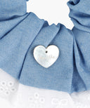 KIDS W LACE HAIR SCRUNCHIE IN BLUE image 3