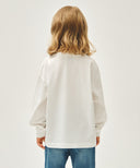 KIDS DOODLE CLASSIC LOGO LONG SLEEVE TEE IN WHITE image 3