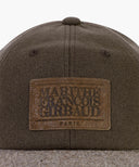 CLASSIC LOGO COLOR BLOCK WOOL CAP IN BROWN image 3
