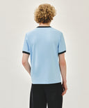 VINTAGE LOGO RINGER TEE IN SKY BLUE image 3