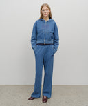 W EMBROIDERY CLASSIC LOGO SWEAT PANTS IN BLUE