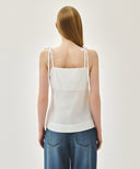 W PINTUCK CAMISOLE BLOUSE IN WHITE image 3