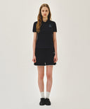 W LACE DETAIL SWEAT SHORTS IN NAVY image 3
