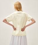 CLASSIC LOGO TEE IN CREAM image 3