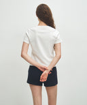 W BASIC TEE IN WHITE image 3