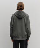 CLASSIC LOGO EMBROIDERY HOODIE (BRUSHED) IN CHARCOAL GREY