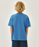 KIDS CLASSIC LOGO DYEING OVERSIZED TEE IN BLUE image 3