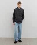 M HIGH STRAIGHT DENIM PANTS IN LIGHT BLUE image 3