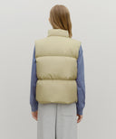CLASSIC LOGO DOWN VEST IN BEIGE image 3