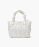 CLASSIC LOGO MATT METALLIC PADDING BAG IN IVORY image 3