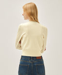 W BASIC KNIT CARDIGAN SETUP IN IVORY image 3