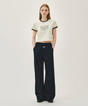 W SUMMER WIDE FIT DENIM PANTS IN INDIGO image 3