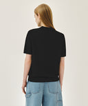 COOL TOUCH COLLAR HALF KNIT IN BLACK image 3