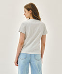 W CLASSIC LOGO TEE IN CREAM image 3