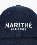 DENIM WASHING REGULAR LOGO BALL CAP IN INDIGO image 3
