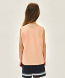 KIDS DOODLE CLASSIC LOGO POCKET SLEEVELESS IN ORANGE image 3