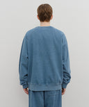 GARMENT DYED SWEATSHIRT IN BLUE