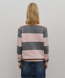 CLASSIC LOGO STRIPE RUGBY SWEATSHIRT IN LIGHT PINK image 7