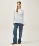 W HIGH STRAIGHT STRIPE DENIM PANTS IN BLUE image 3