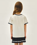 KIDS CITRON RINGER TEE IN IVORY image 3