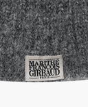 CLASSIC LOGO HAIRY BEANIE IN CHARCOAL GREY image 3