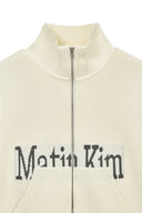 MATIN SPELL POINT KNIT ZIP UP VEST IN IVORY image 6