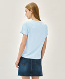 W CLASSIC LOGO TEE IN ICE BLUE image 3