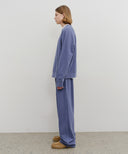 GARMENT DYED SWEAT PANTS IN NAVY image 5
