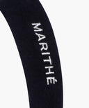 REGULAR LOGO VELVET HAIR BAND IN DARK NAVY image 3