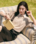 CLASSIC LOGO KNIT PULLOVER IN OATMEAL image 15